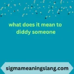 what does it mean to diddy someone
