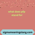 what does pfp stand for