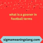 what is a gooner in football terms