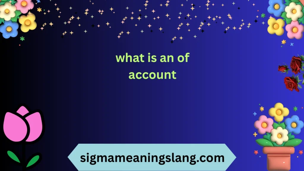 what is an of account