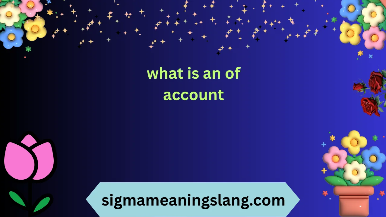 what is an of account