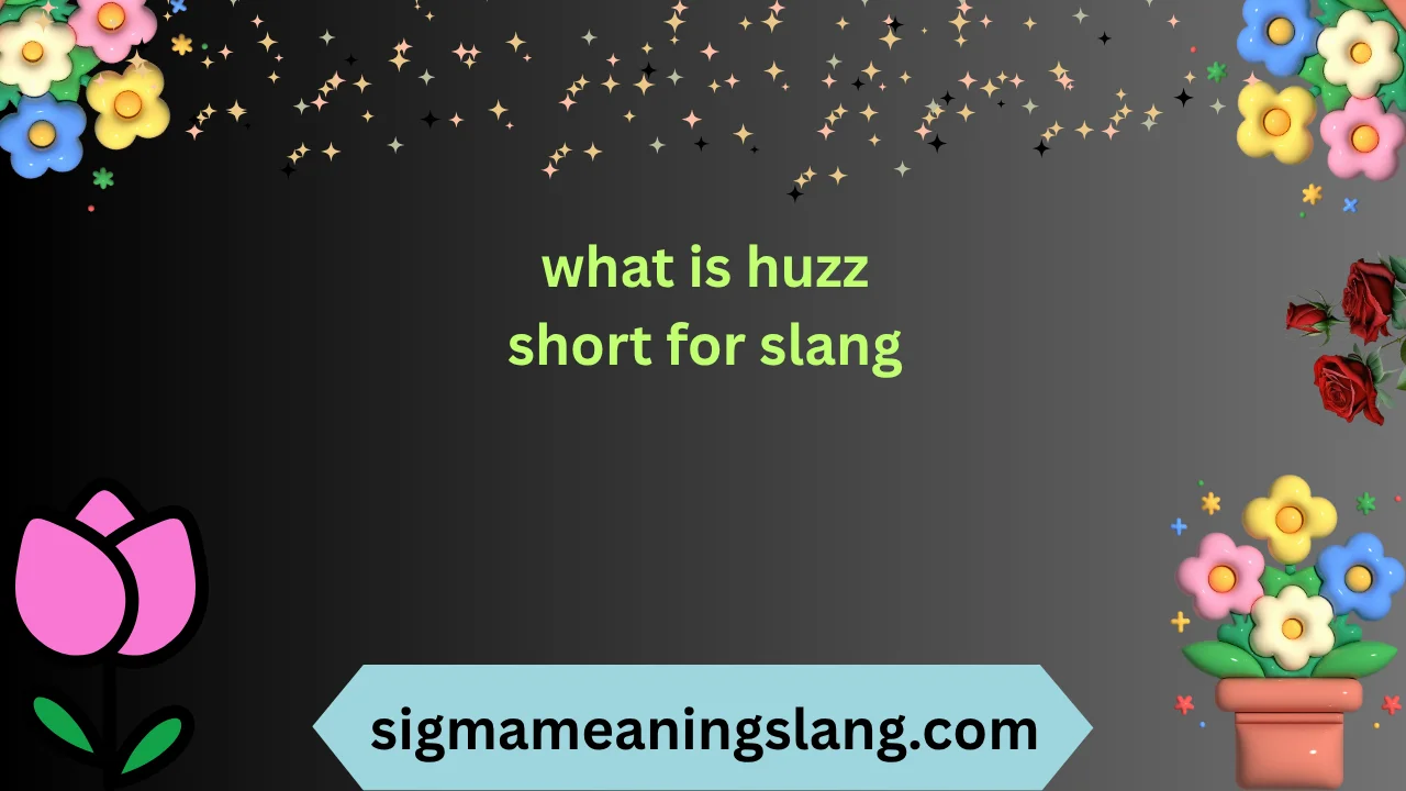 what is huzz short for slang