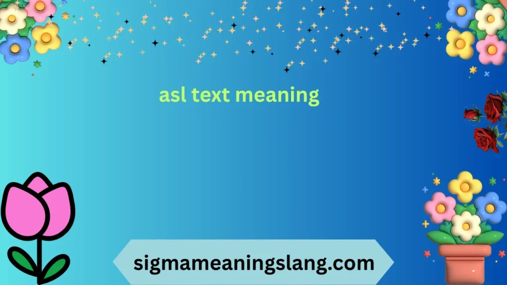 asl text meaning