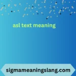 asl text meaning