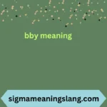 bby meaning