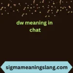 dw meaning in chat