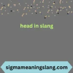 head in slang