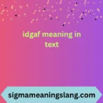 idgaf meaning in text it