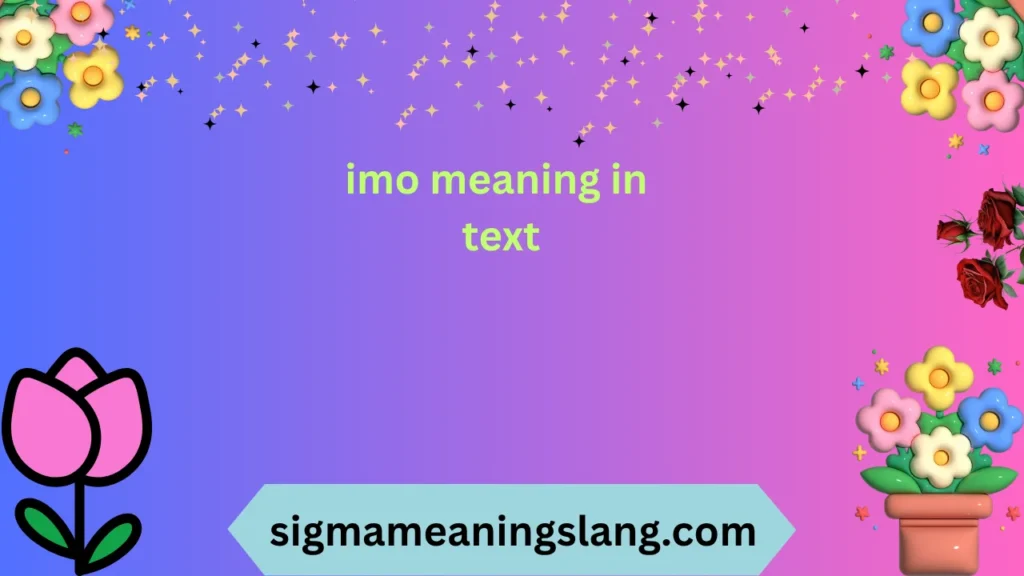 imo meaning in text