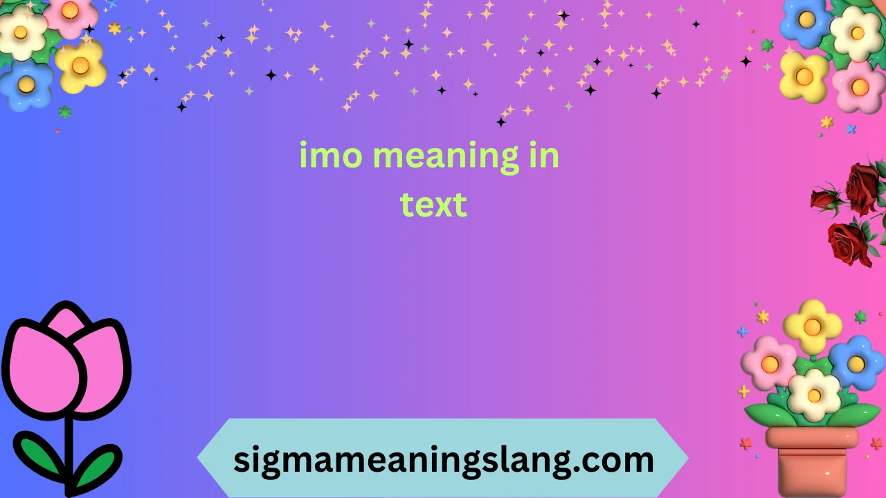 imo meaning in text