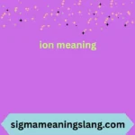 ion meaning