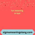 ion meaning in text
