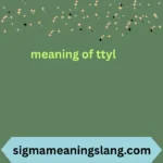 meaning of ttyl