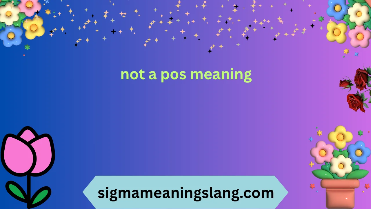 not a pos meaning