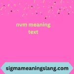 nvm meaning text