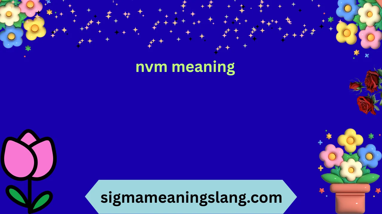 nvm meaning