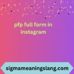 pfp full form in instagram