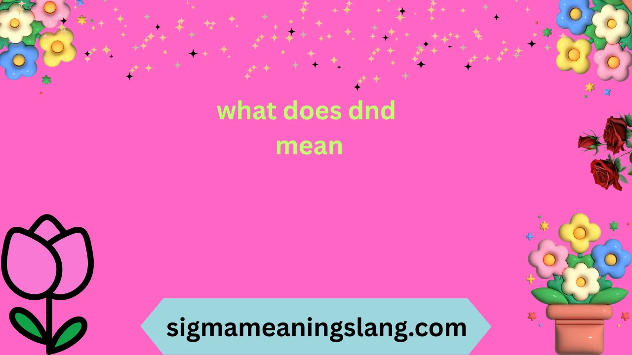 what does dnd mean