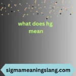 what does hg mean