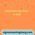 what does hg mean in text