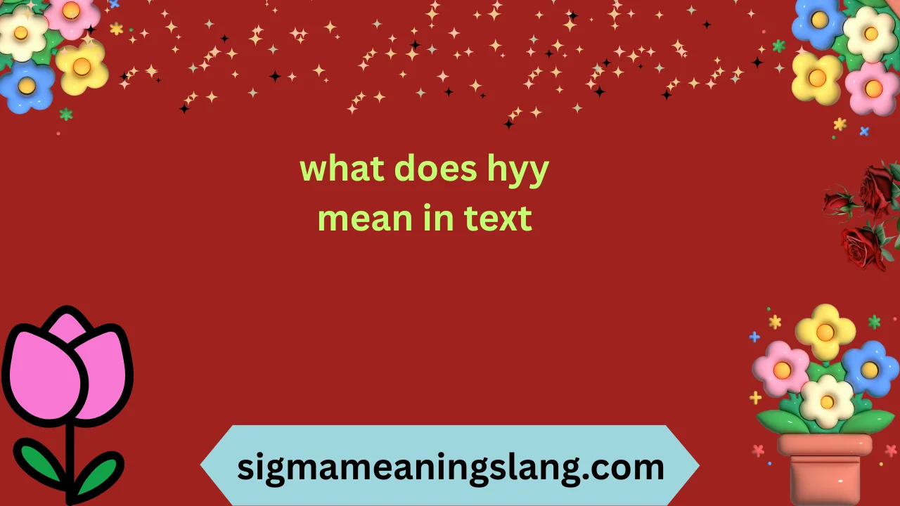 what does hyy mean in text