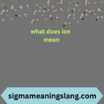 what does ion mean