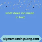 what does ion mean in text