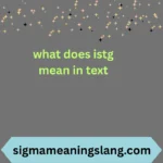 what does istg mean in text