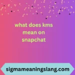 what does kms mean on snapchat