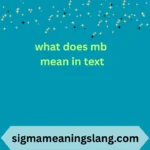 what does mb mean in text