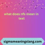 what does nfs mean in text