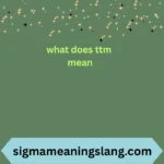 what does ttm mean