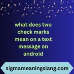 what does two check marks mean on a text message on android