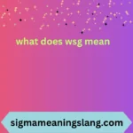 what does wsg mean