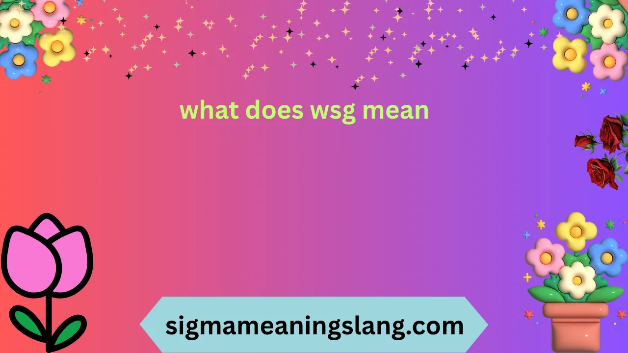 what does wsg mean