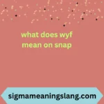 what does wyf mean on snap