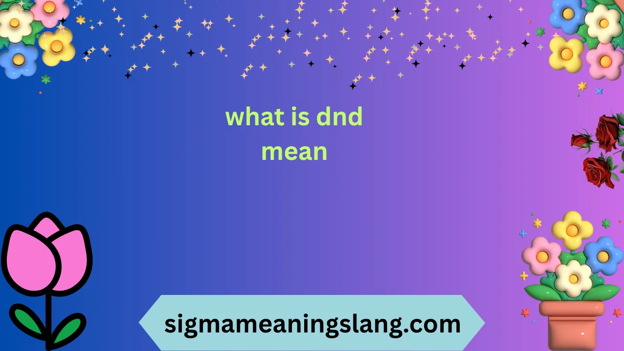 what is dnd mean
