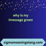 why is my imessage green