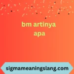 bm artinya apa