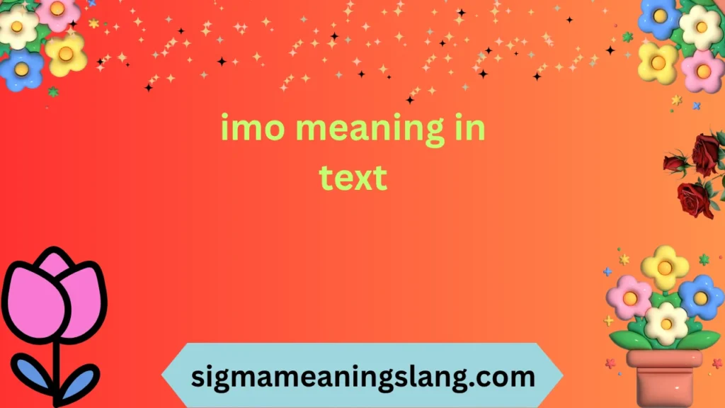 imo meaning in text