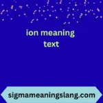 ion meaning text