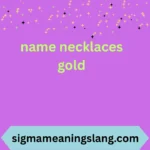 name necklaces gold
