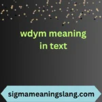 wdym meaning in text