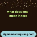 what does kms mean in text
