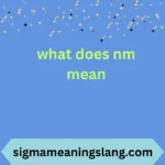 what does nm mean