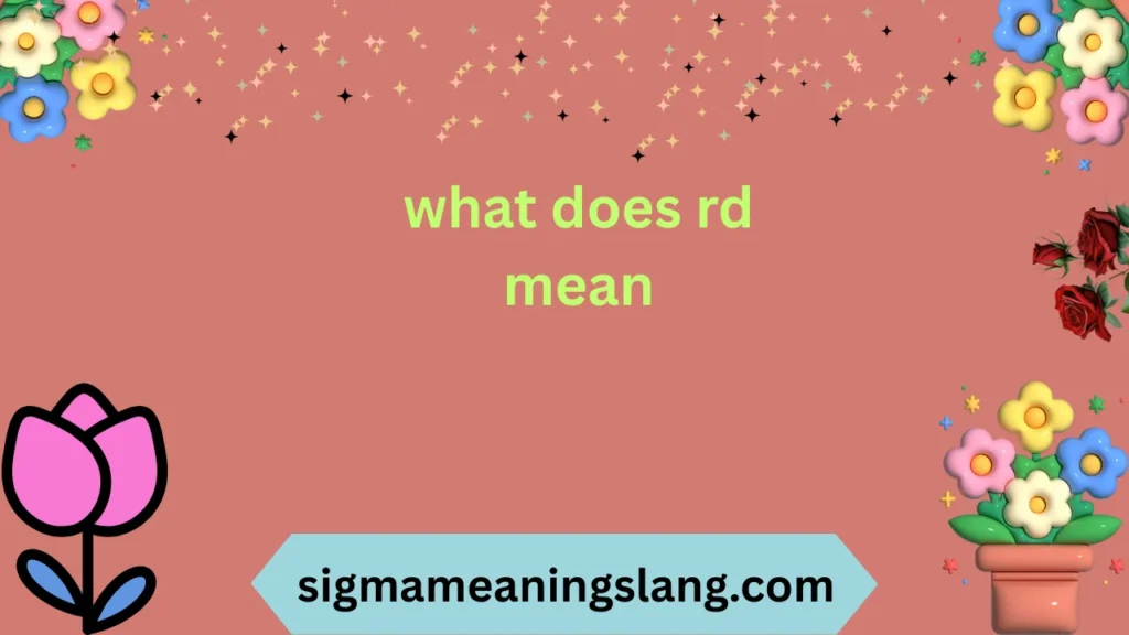 what does rd mean
