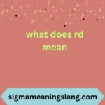 what does rd mean