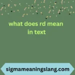 what does rd mean in text