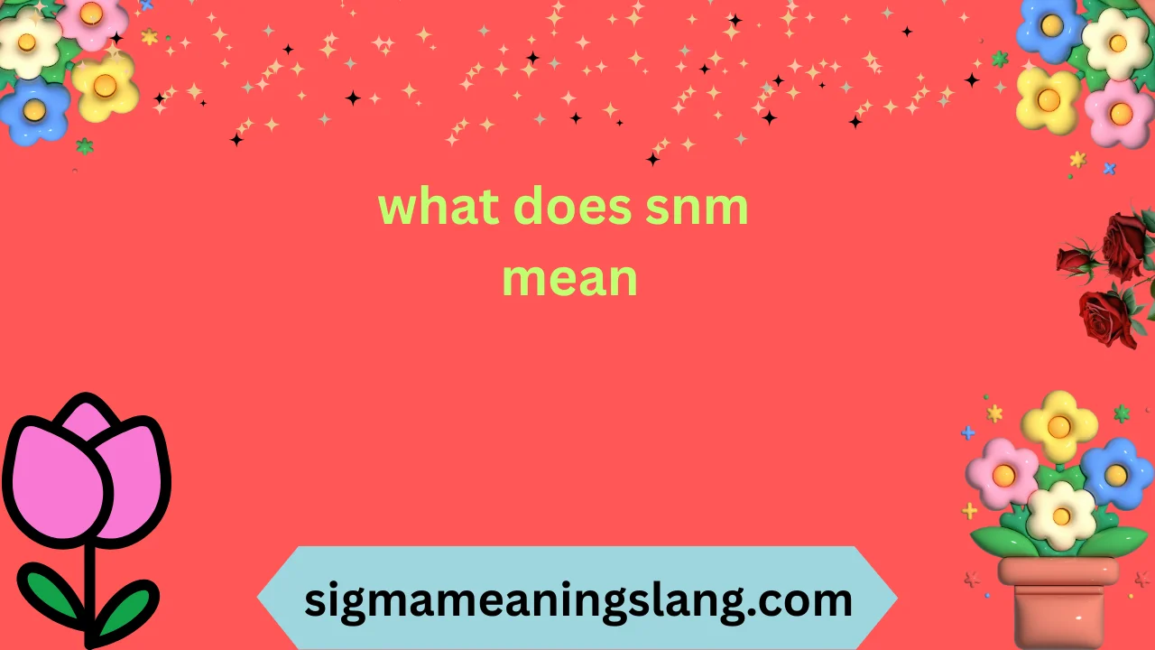 what does snm mean