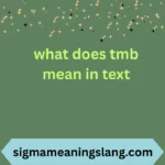 what does tmb mean in text